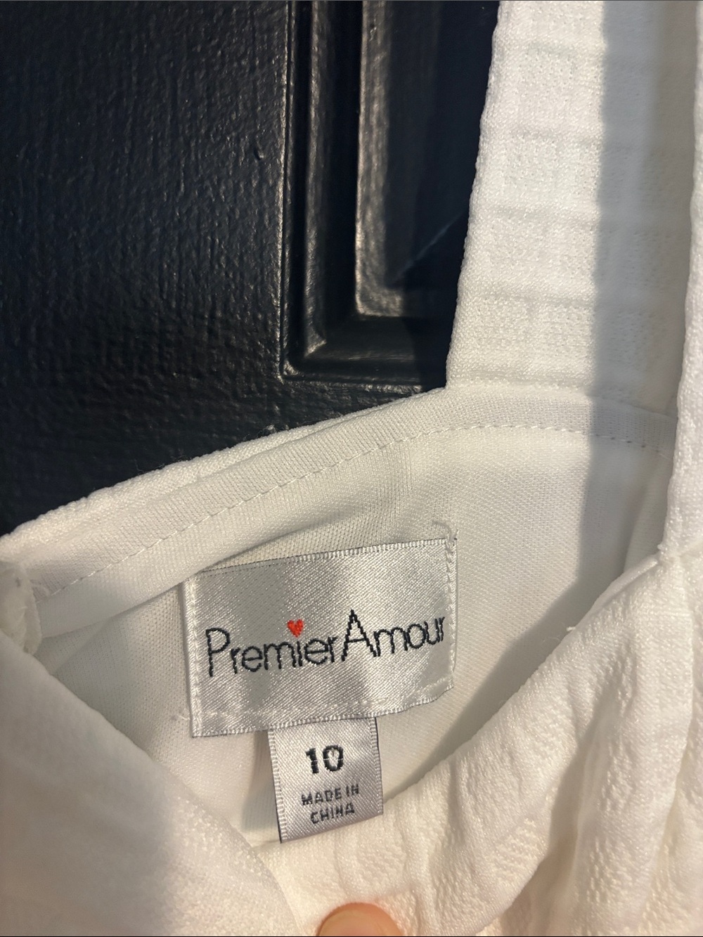 White Textured Belted Midi Dress - Picture 2 of 3
